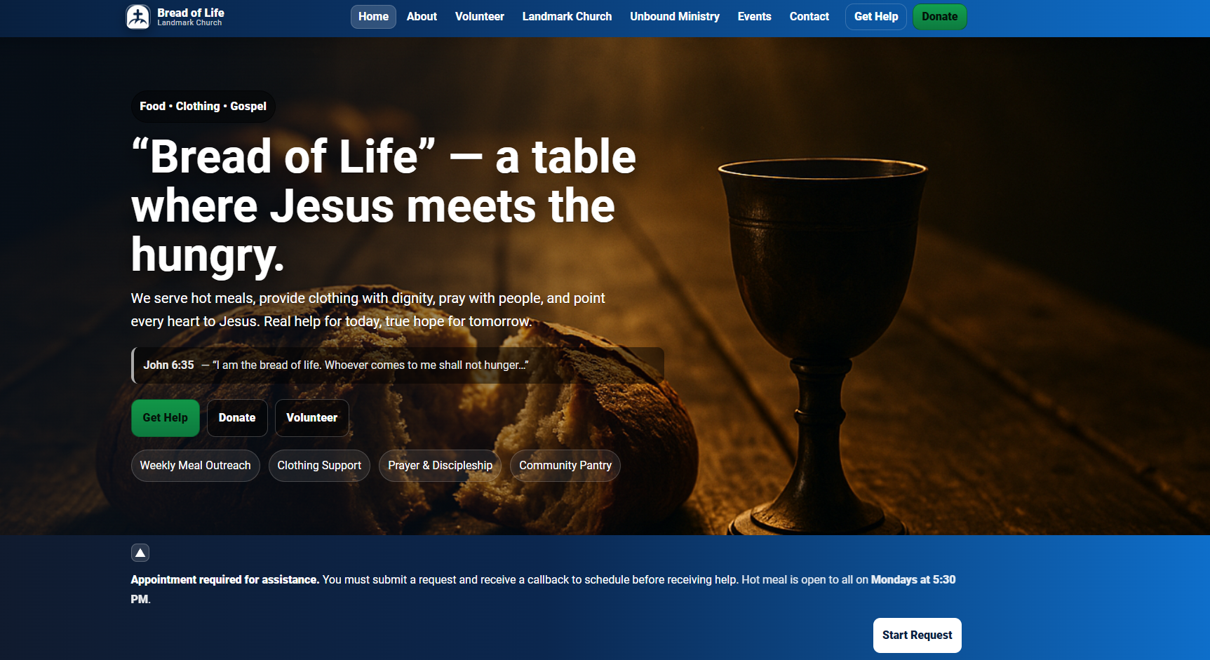 Bread of Life Website Is Live