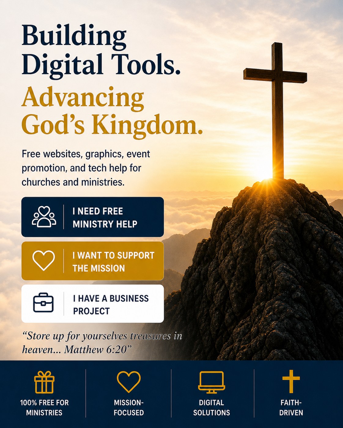 Intangible Treasures equips churches and ministries with free digital help, mission support, and business-funded ministry services.